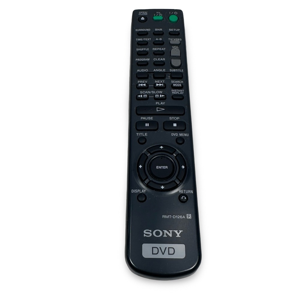 Sony RMT-D126A DVD Player Remote Control Black OEM Replacement Controller
